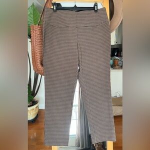 Cleo Brown Checkered/Plaid/Houndstooth Pants Large Petite